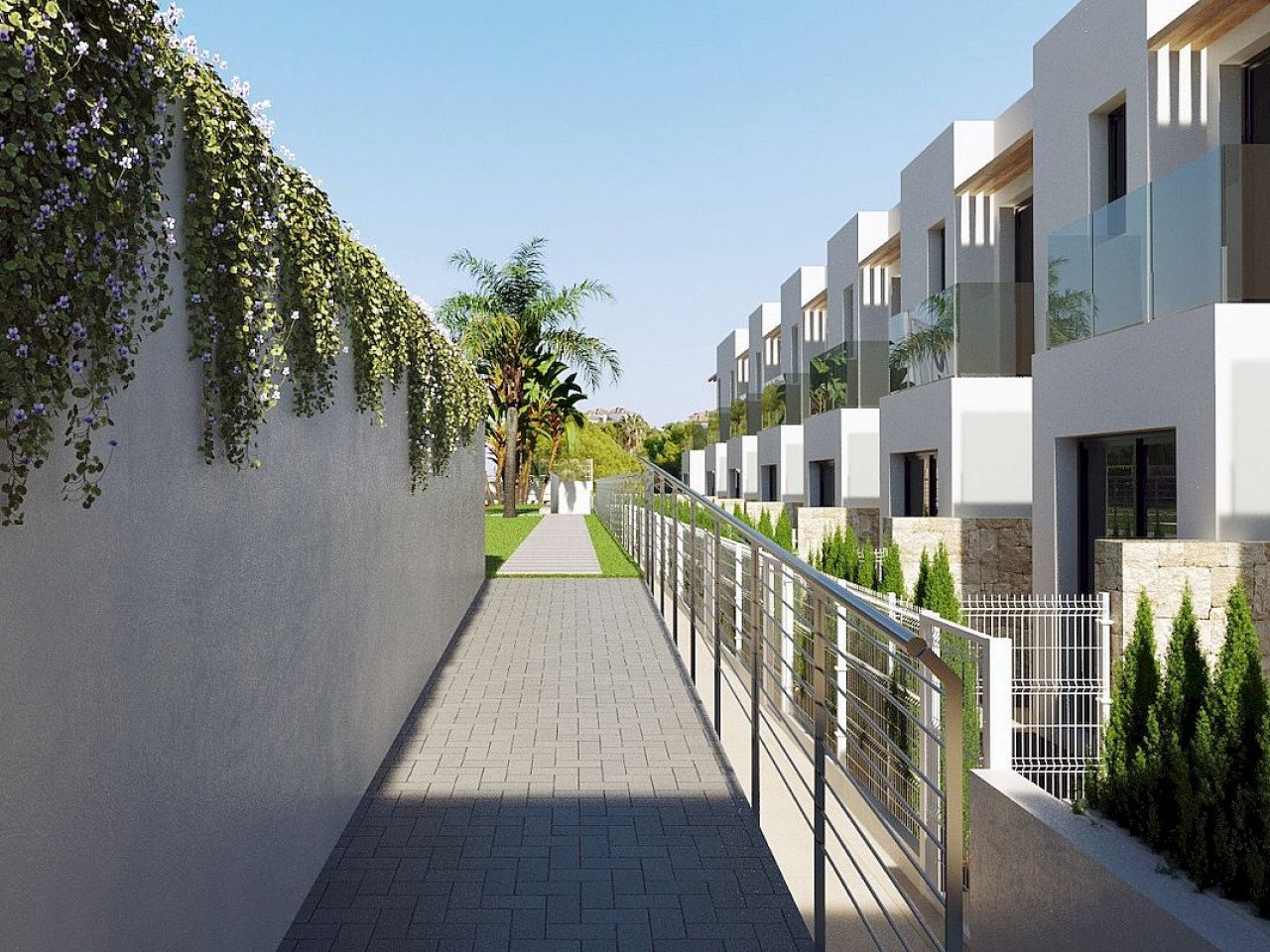 Neubau-Stadthaus in der exklusiven Urbanisation Sierra Cortina