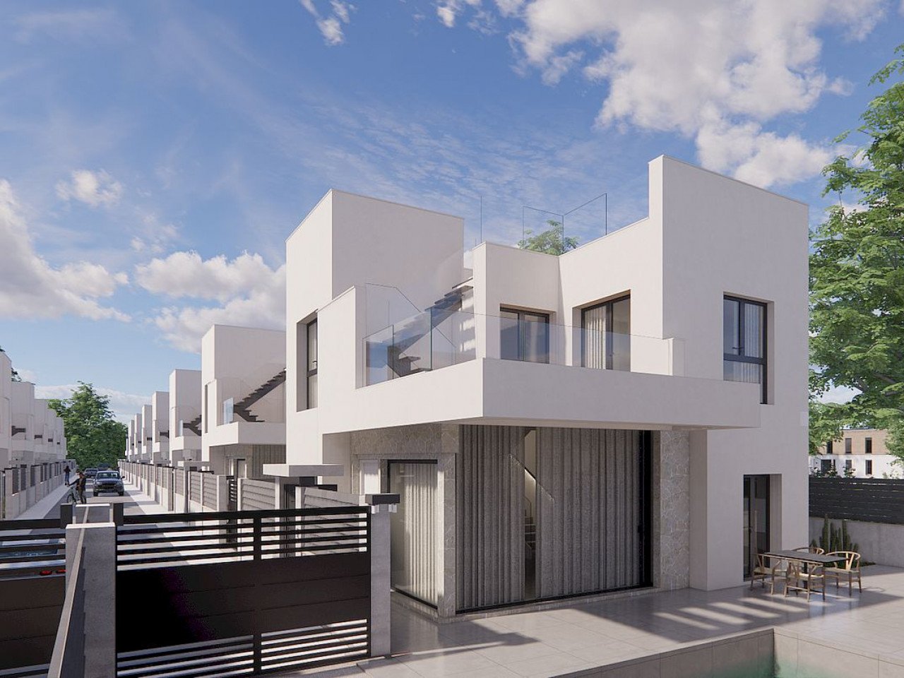 New build detached villas with private pool in a peaceful environment in La Herrada, Los Montesinos This exclusive development of 16 modern villa...