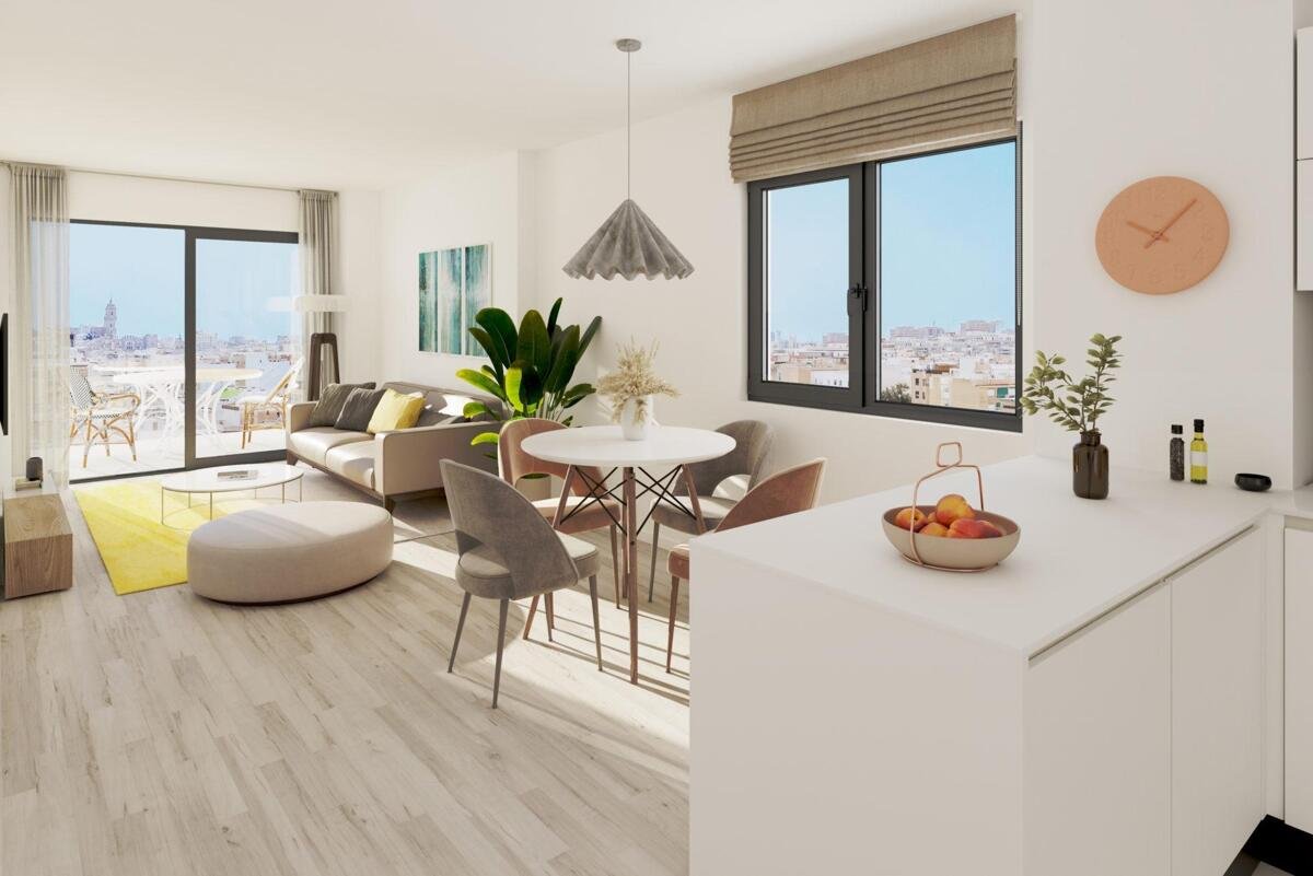 New build, 1-2 Bedroom Apartments in Málaga Centre