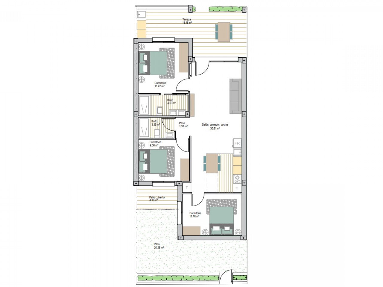 New exclusive residential complex of Apartments located in San Cayetano, Murcia, just 9 km from the sea and surrounded by several renowned golf cou...