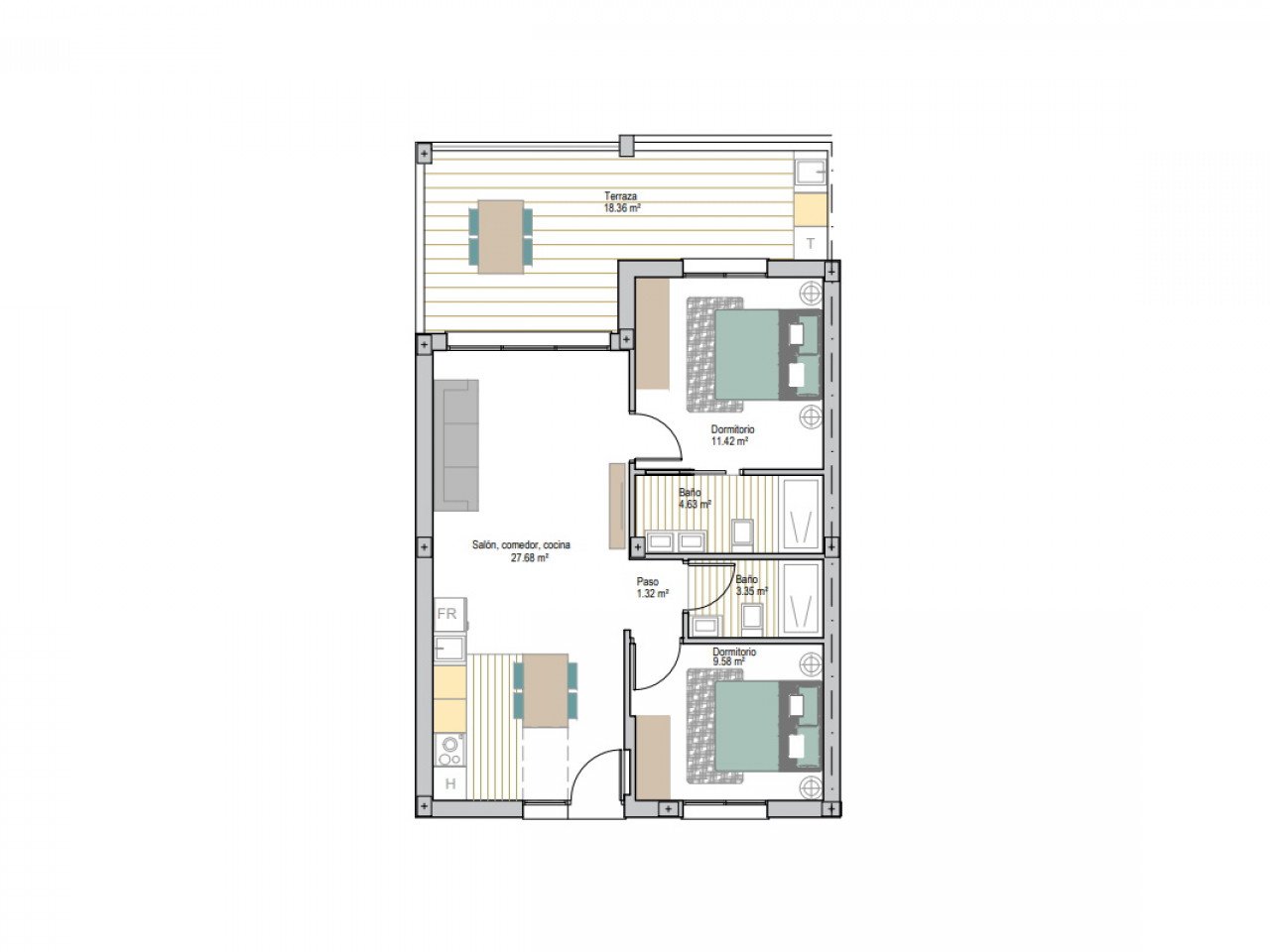 New exclusive residential complex of Apartments located in San Cayetano, Murcia, just 9 km from the sea and surrounded by several renowned golf cou...