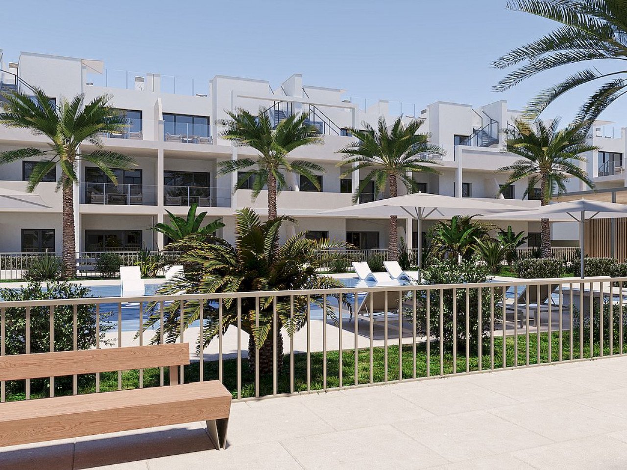 New exclusive residential complex of Apartments located in San Cayetano, Murcia, just 9 km from the sea and surrounded by several renowned golf cou...