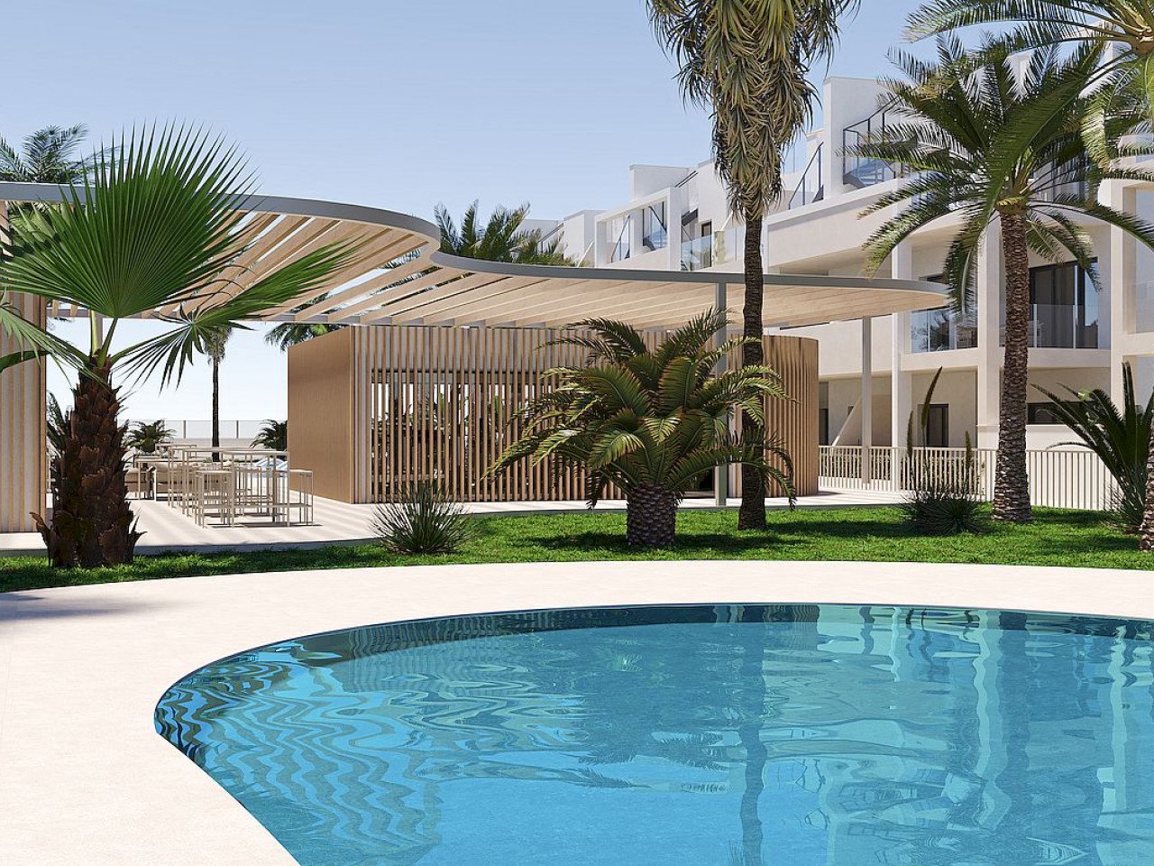 New exclusive residential complex of Apartments located in San Cayetano, Murcia, just 9 km from the sea and surrounded by several renowned golf cou...