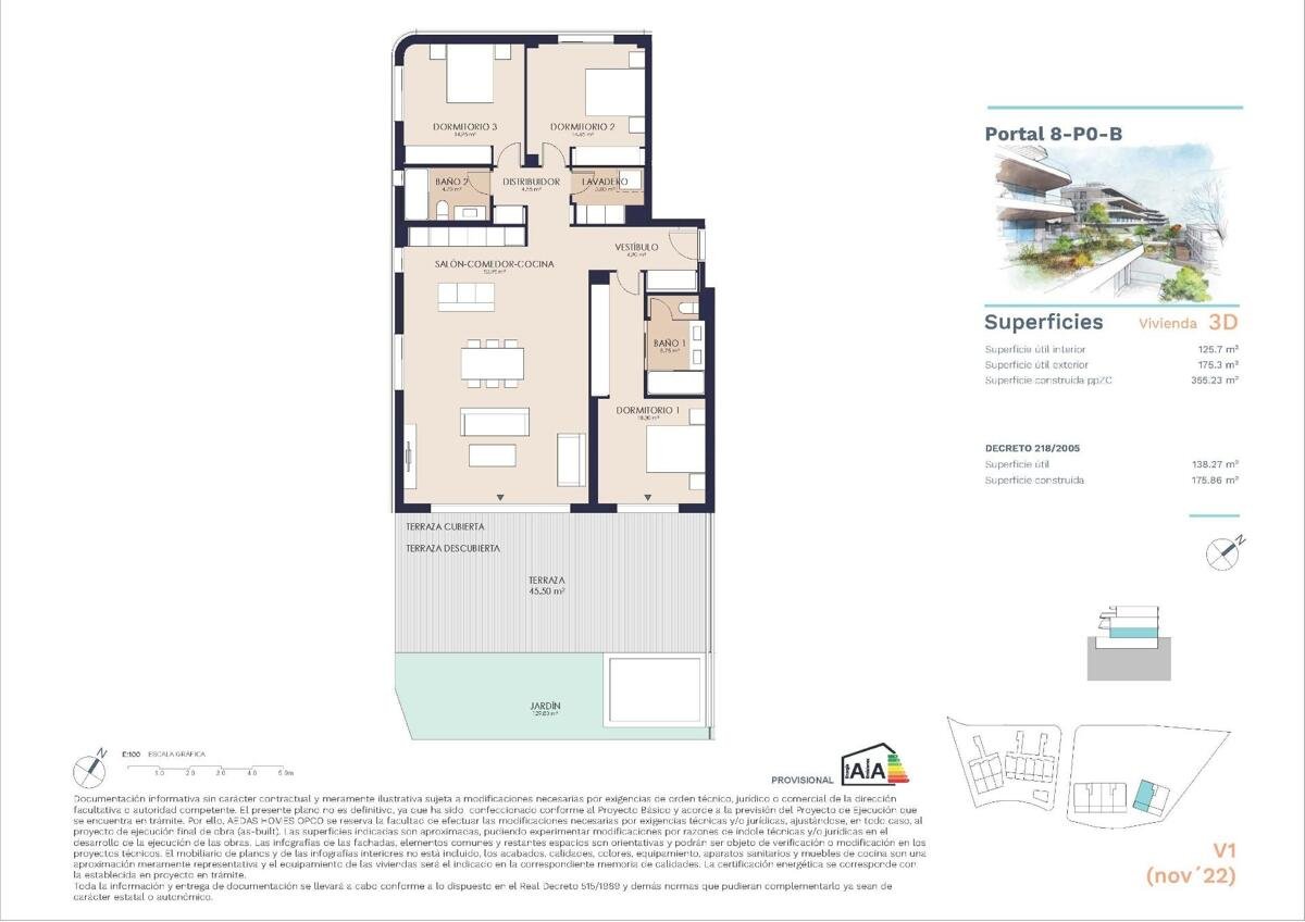 New build, 3 bedroom, 2 bathroom ground floor apartment in Estepona