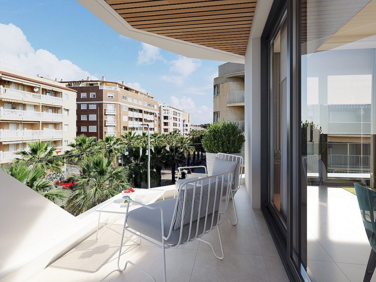 Located on the prestigious Avenida de Cervantes, in one of the most sought after areas of Guardamar del Segura, the Edificio Olas will rise. This o...