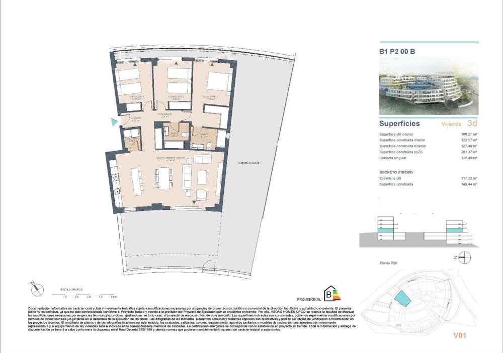 New build, 3 bedroom, 2 bathroom ground floor apartment in Estepona