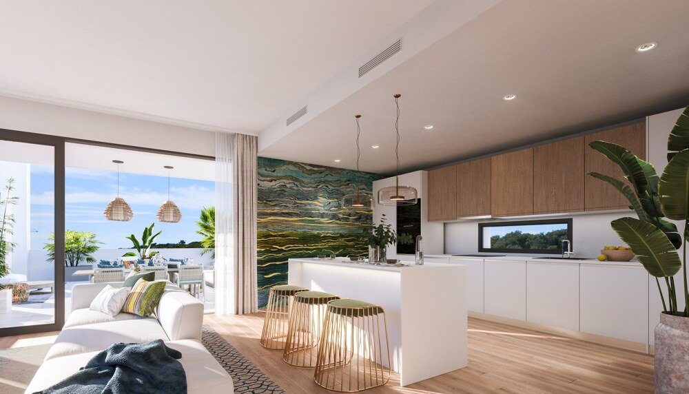 2-3-Bed Golf Apartments and Penthouses near Estepona with Sea-view
