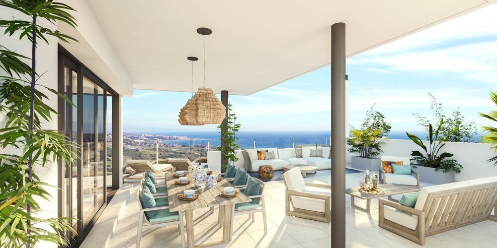 2-3-Bed Golf Apartments and Penthouses near Estepona with Sea-view