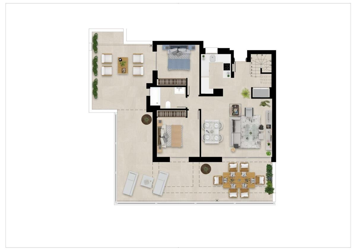 New build, 3 bedroom, 2 bathroom apartment in Sotogrande