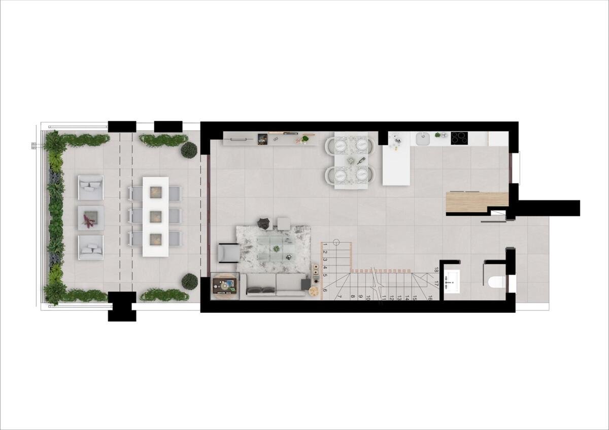 New build, 3 bedroom, 2 bathroom town house in Istán