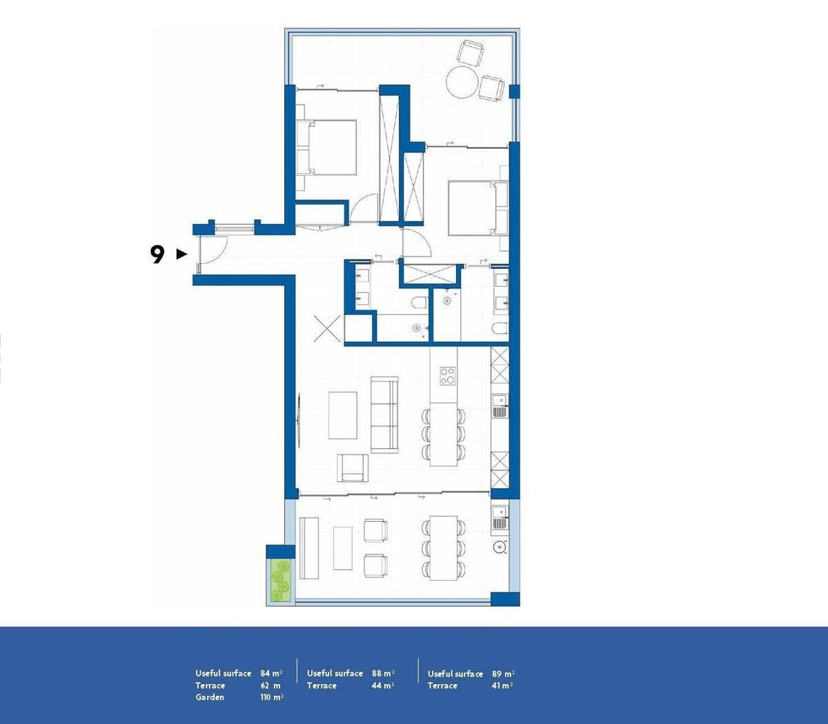 New build, 2 bedroom, 2 bathroom apartment in Estepona