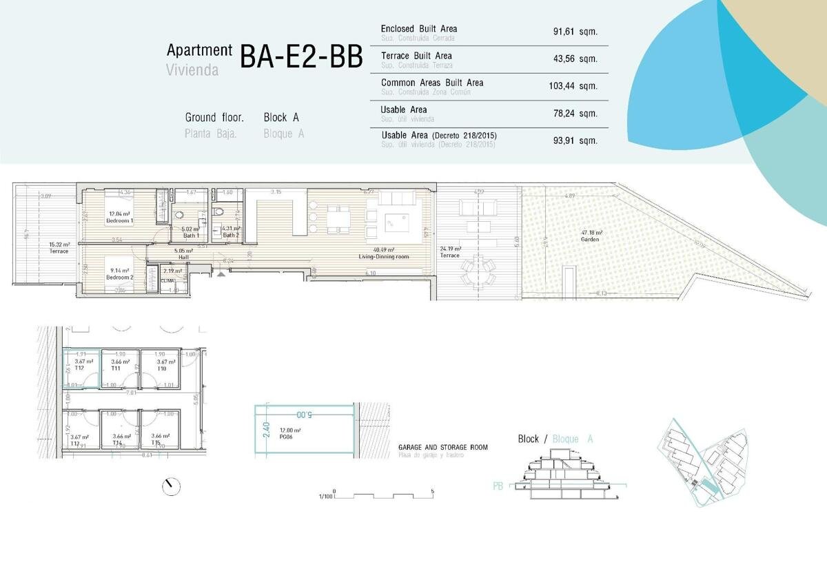 New build, 2 bedroom, 2 bathroom apartment in Estepona