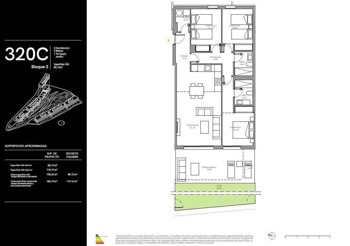 New build, 3 bedroom, 2 bathroom apartment in Mijas