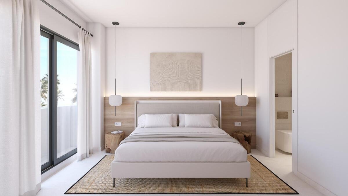 New build, 3 bedroom, 2 bathroom apartment in Vera Playa
