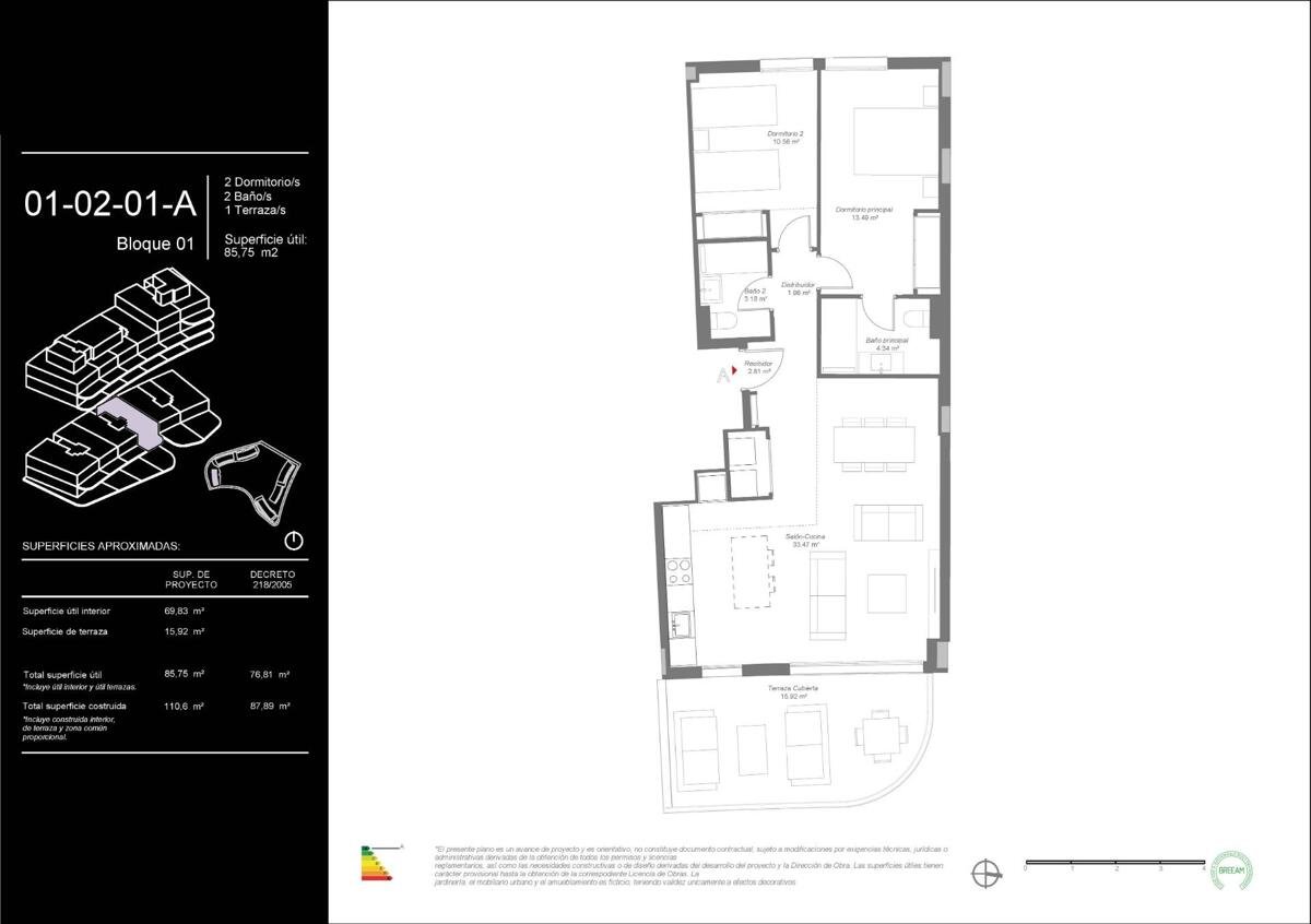 New build, 2 bedroom, 2 bathroom apartment in Mijas