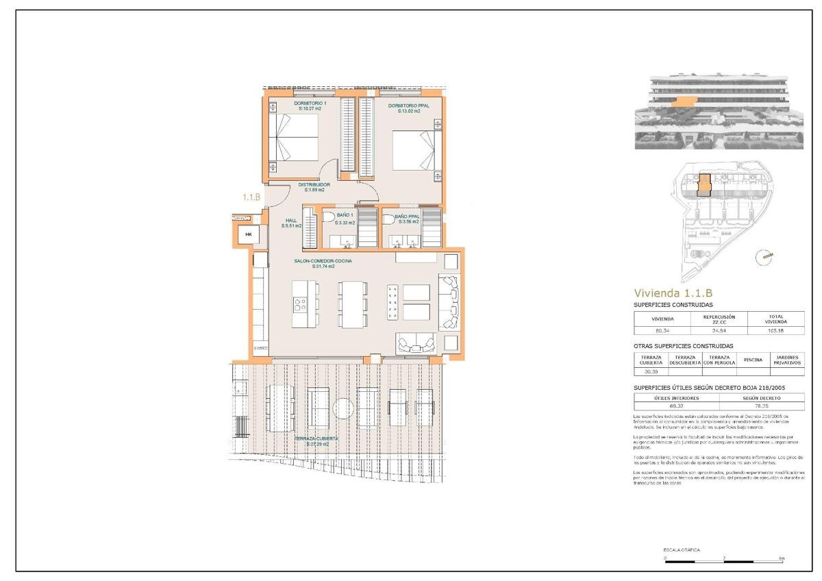 New build, 2 bedroom, 2 bathroom apartment in Mijas