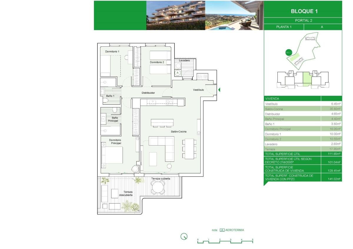 New build, 3 bedroom, 2 bathroom apartment in Mijas