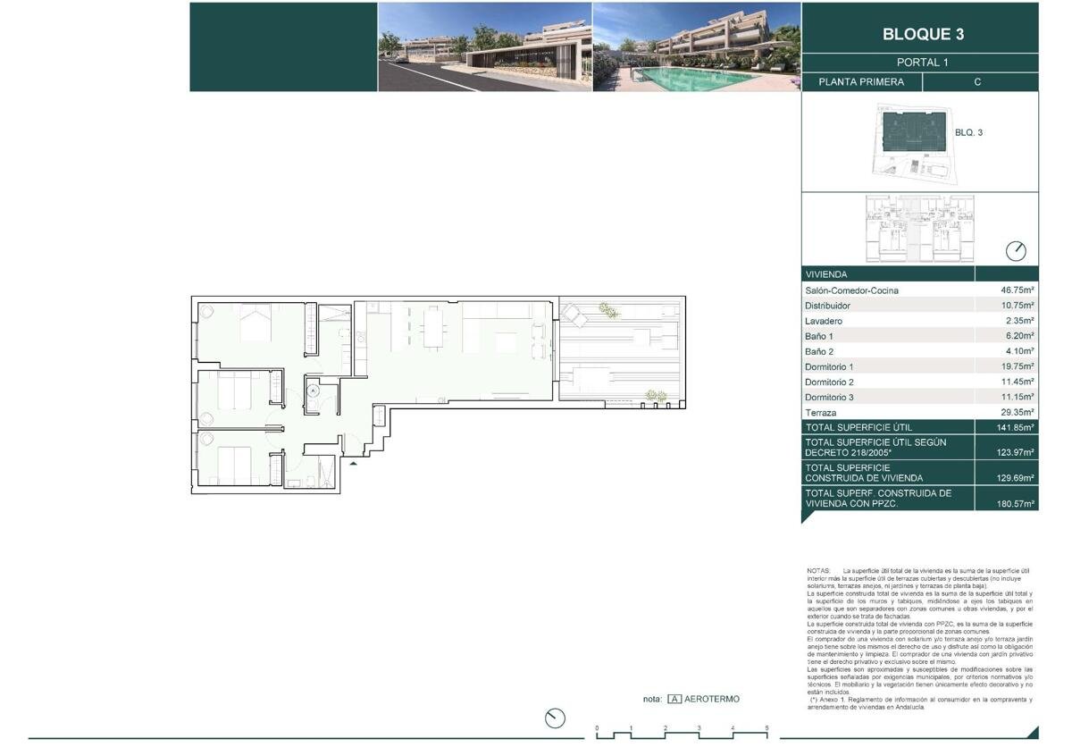 New build, 3 bedroom, 2 bathroom apartment in Estepona