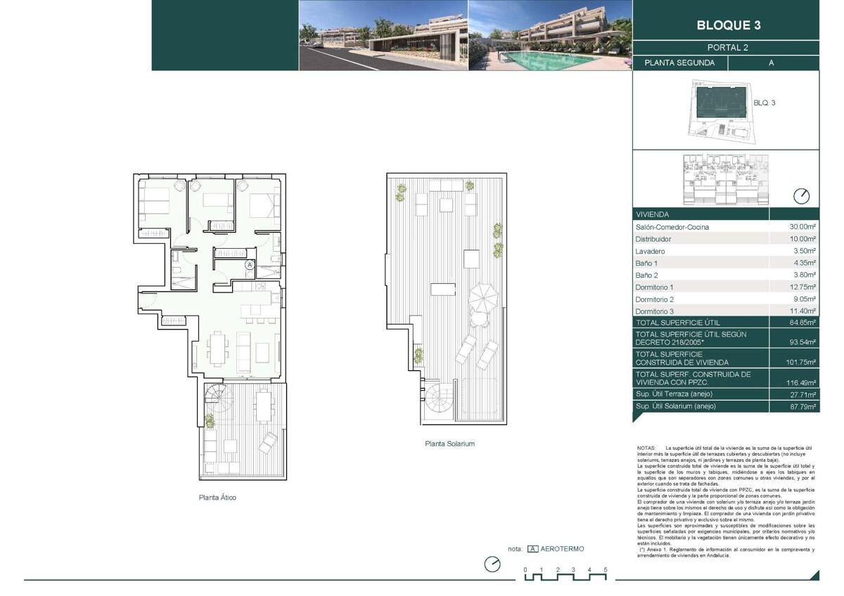 New build, 3 bedroom, 2 bathroom penthouse in Estepona
