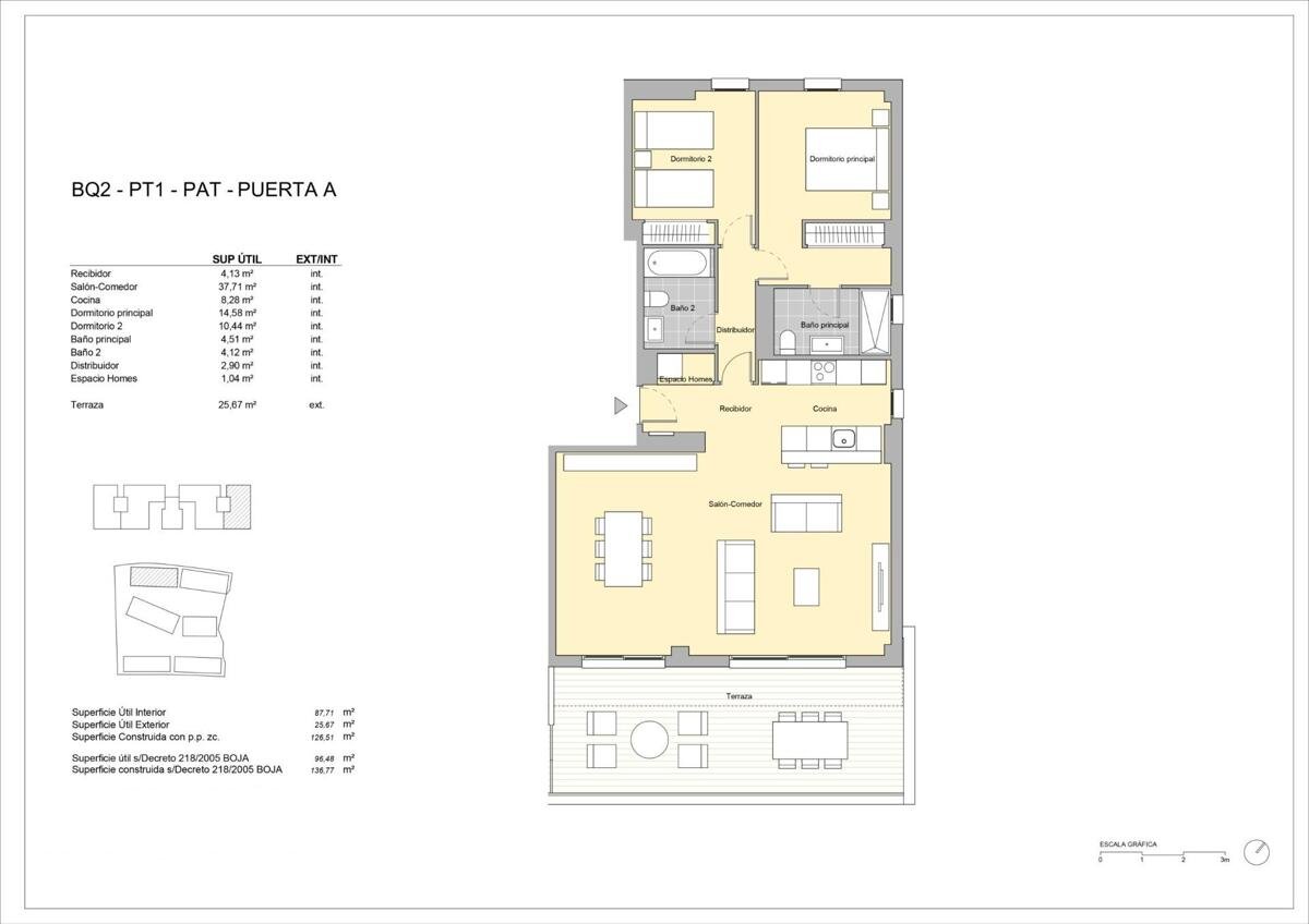 New build, 2 bedroom, 2 bathroom penthouse in Estepona
