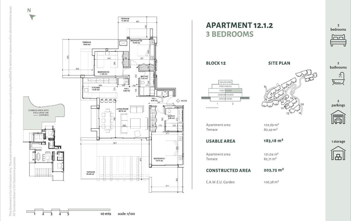 New build, 3 bedroom, 2 bathroom Apartment in Benahavís