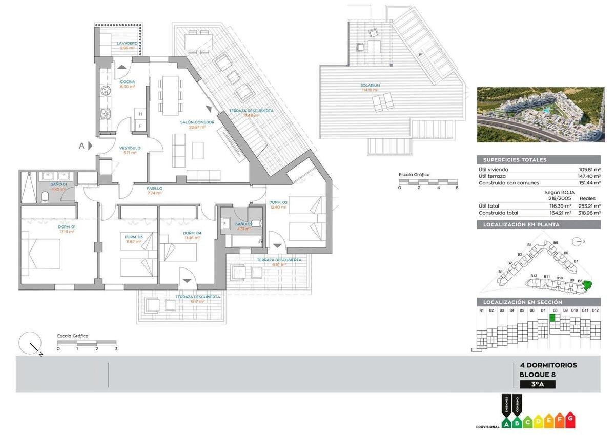 New build, 4 bedroom, 2 bathroom penthouse in Málaga