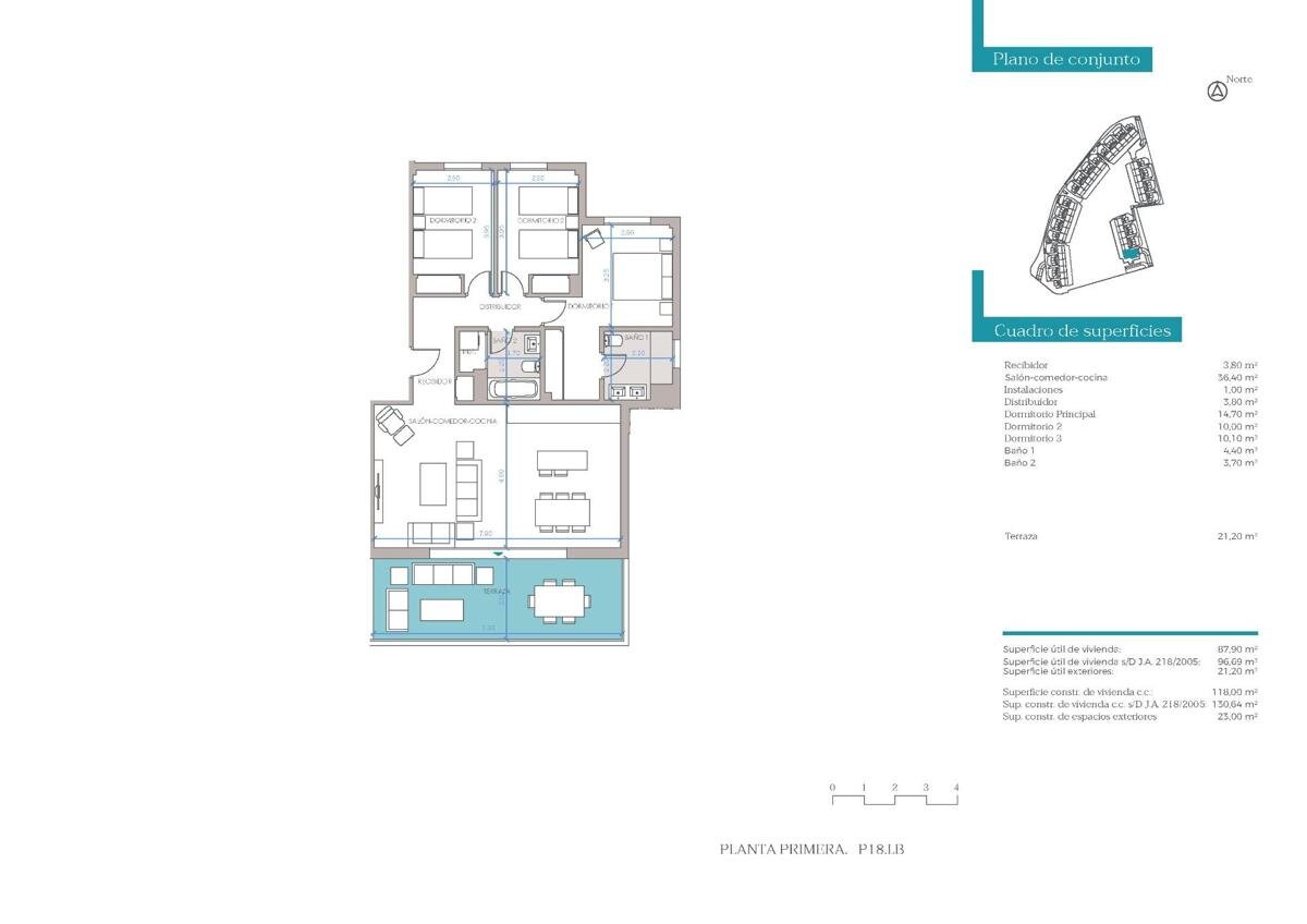 New build, 3 bedroom, 2 bathroom apartment in Estepona