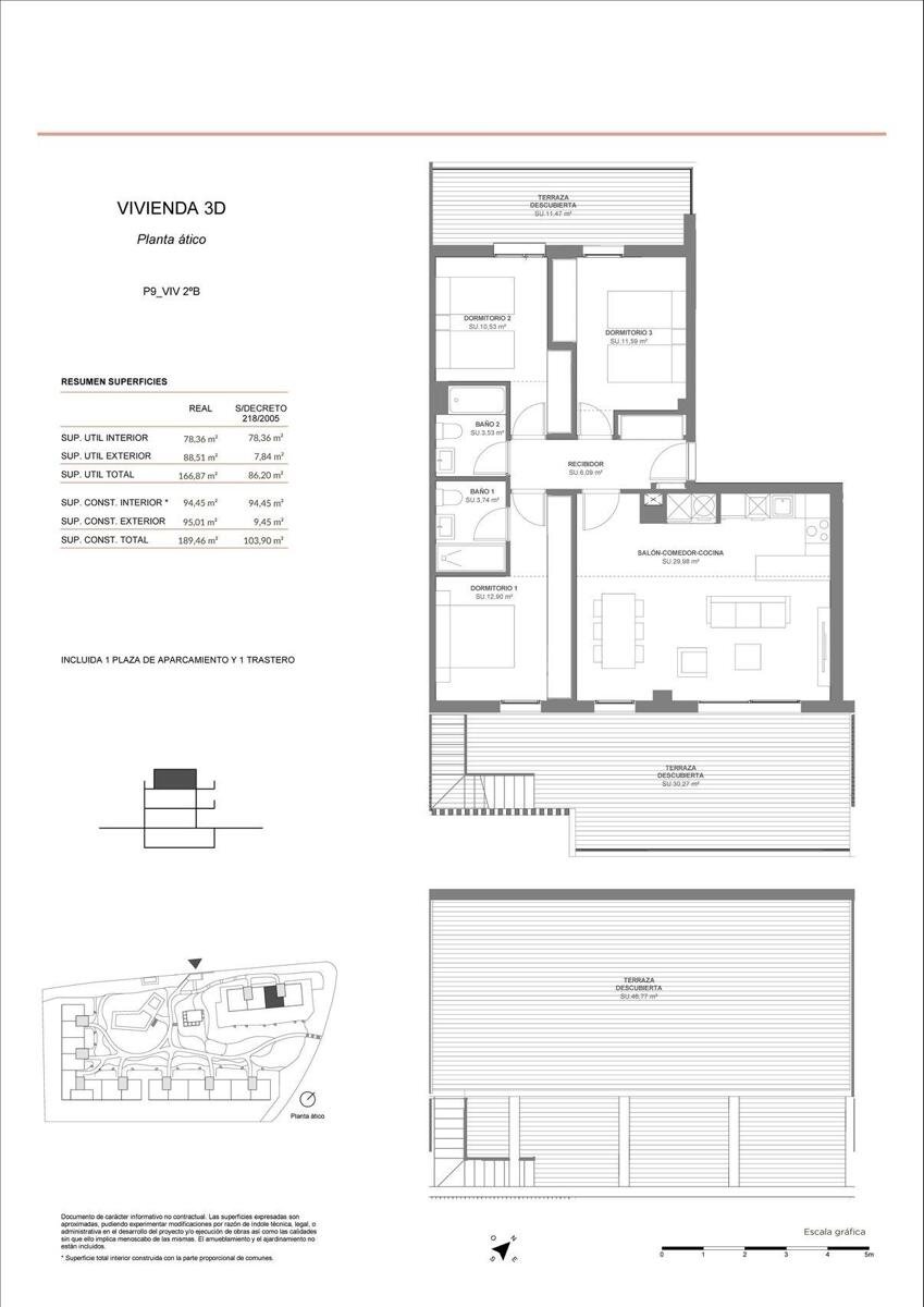 New build, 3 bedroom, 2 bathroom penthouse in rincon de la victoria
