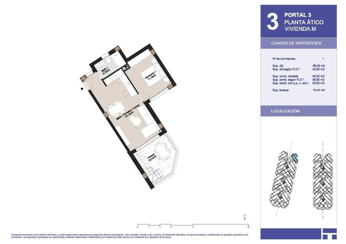 New build, 1 bedroom, 1 bathroom penthouse in Torrox