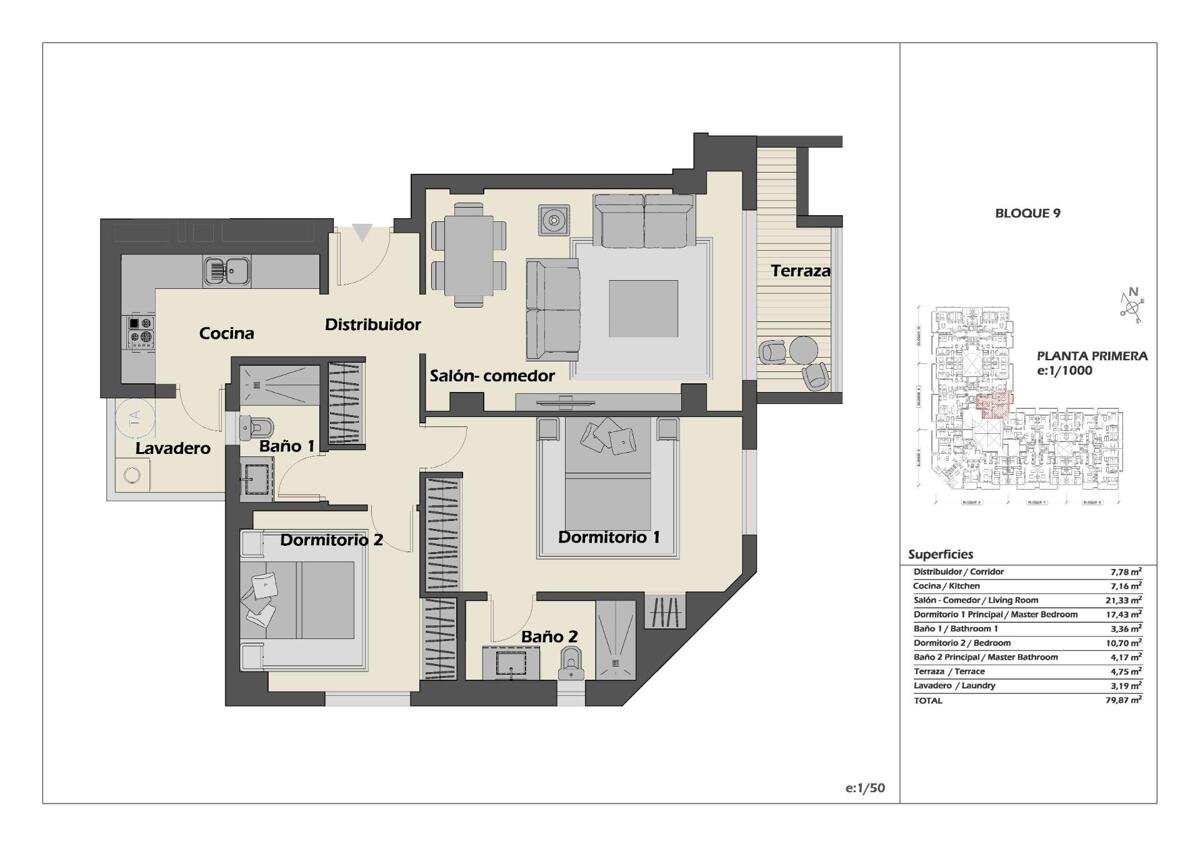 New build, 2 bedroom, 2 bathroom apartment in Marbella