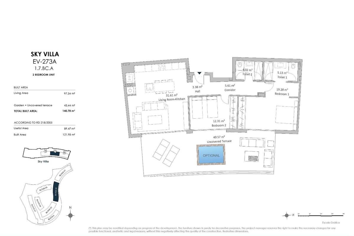 New build, 2 bedroom, 2 bathroom penthouse in Fuengirola