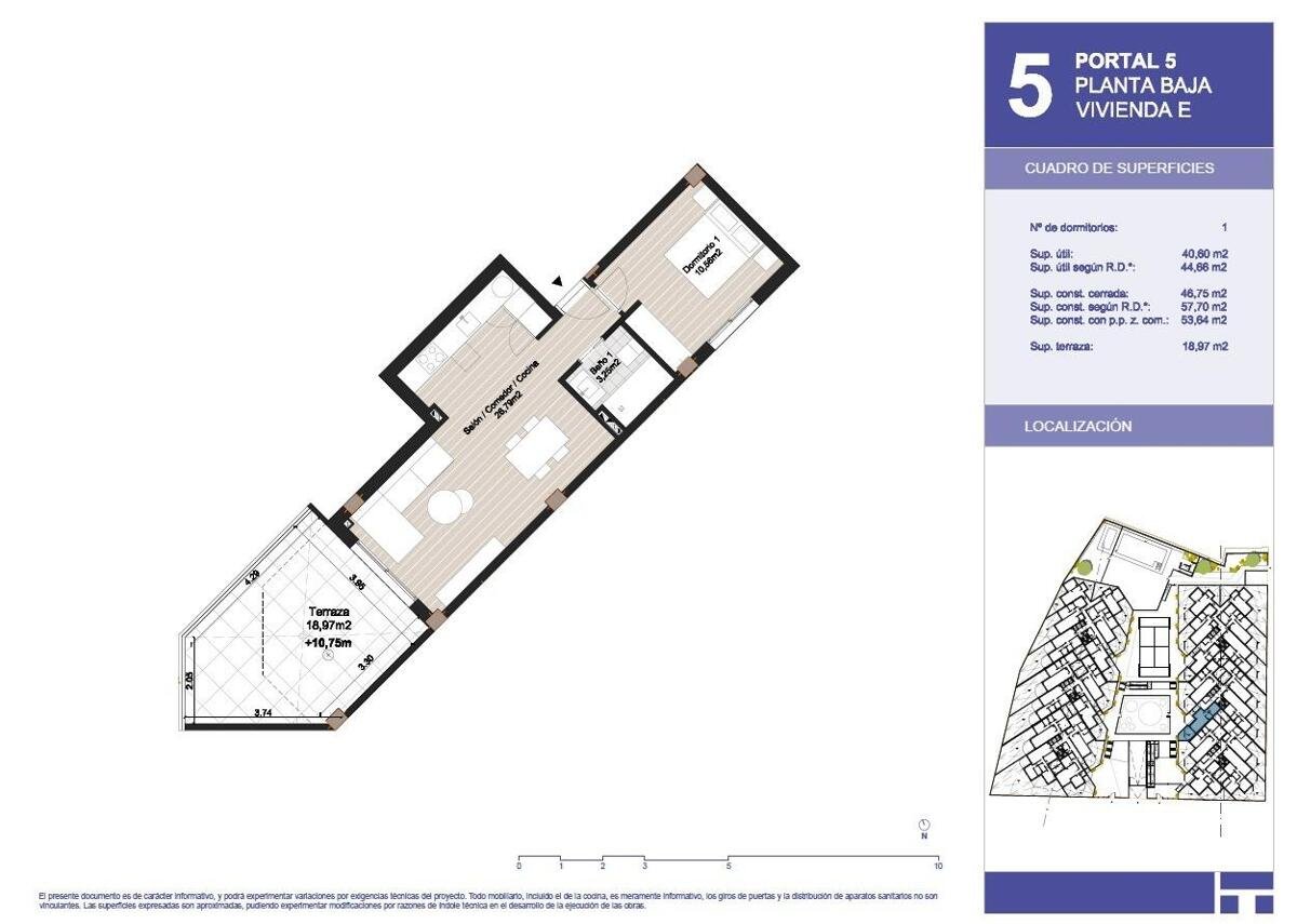 New build, 1 bedroom, 1 bathroom ground floor apartment in Torrox