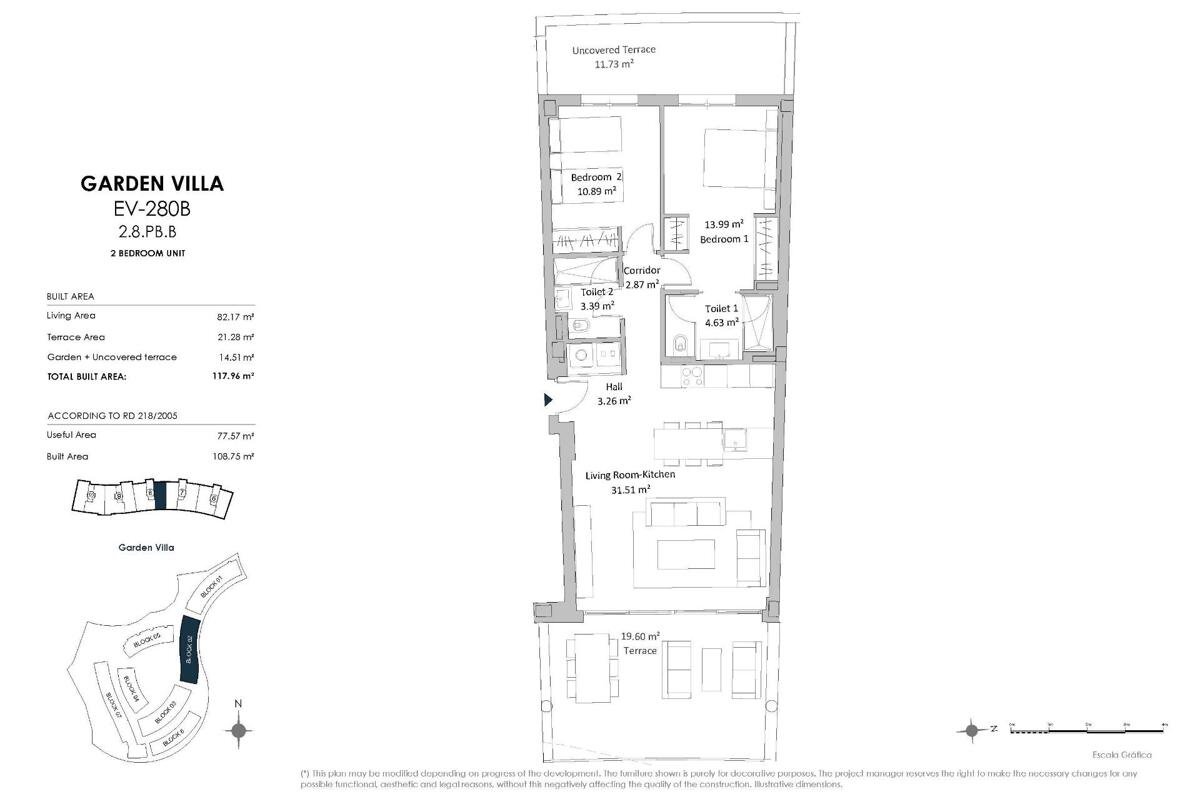 New build, 2 bedroom, 2 bathroom apartment in Fuengirola