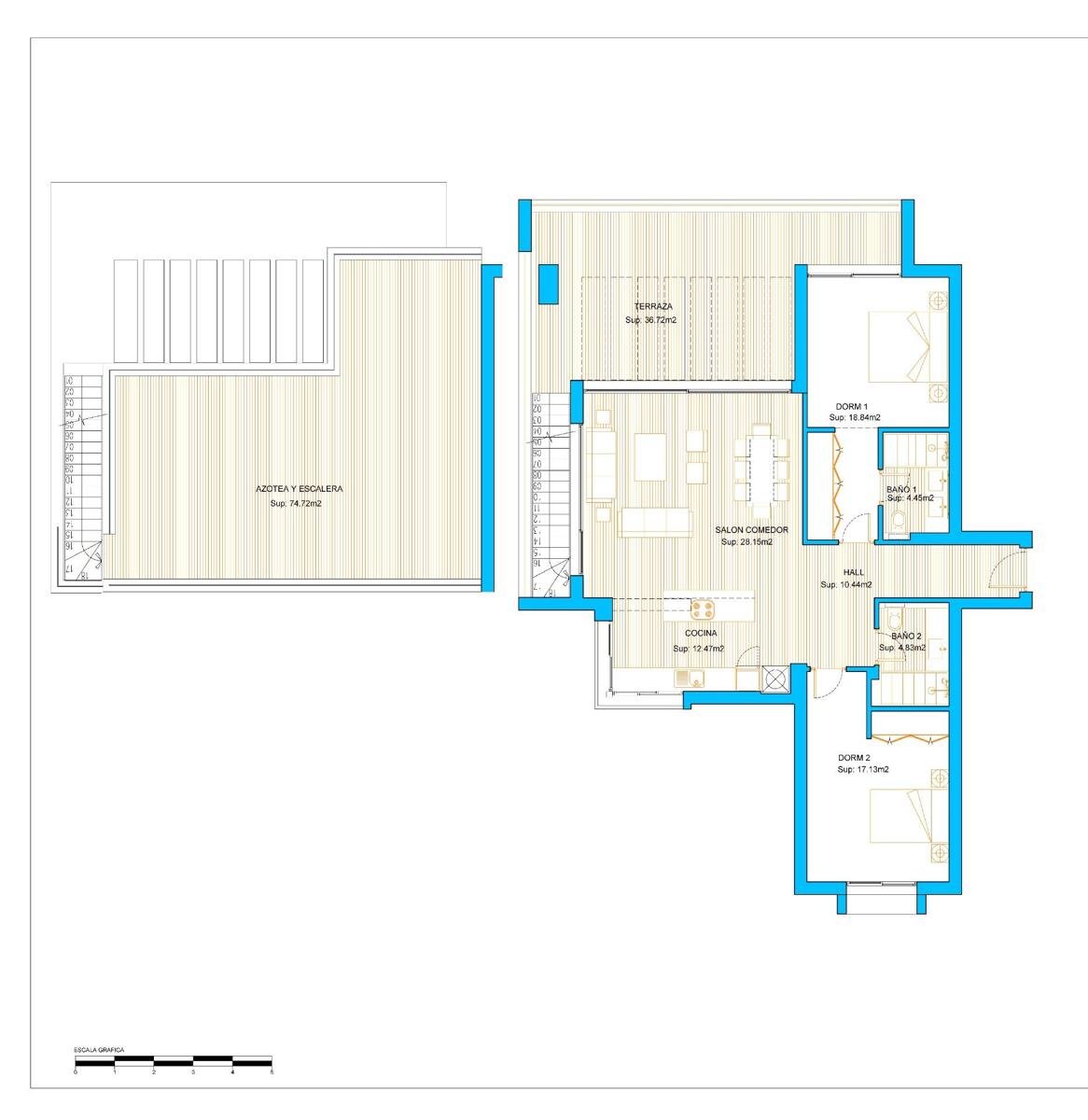 New build, 2 bedroom, 2 bathroom penthouse in Casares
