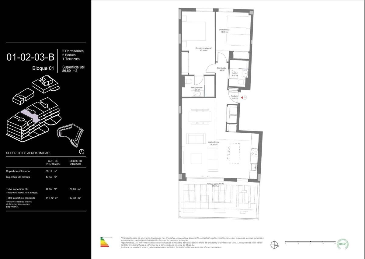 New build, 2 bedroom, 2 bathroom penthouse in Mijas