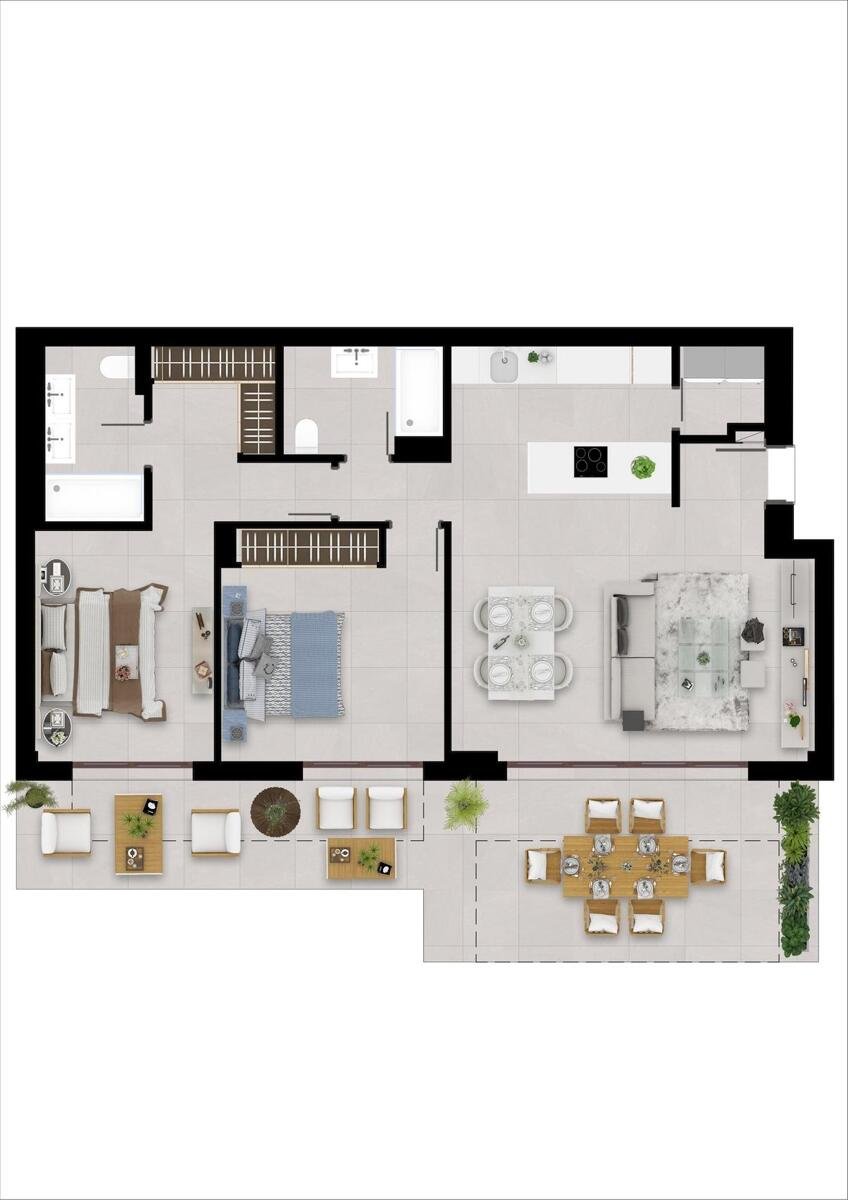 New build, 2 bedroom, 2 bathroom apartment in Istán