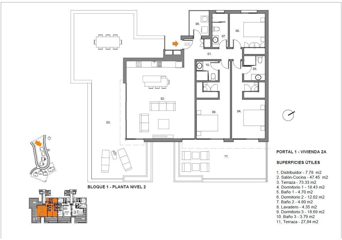 New build, 3 bedroom, 3 bathroom apartment in Estepona