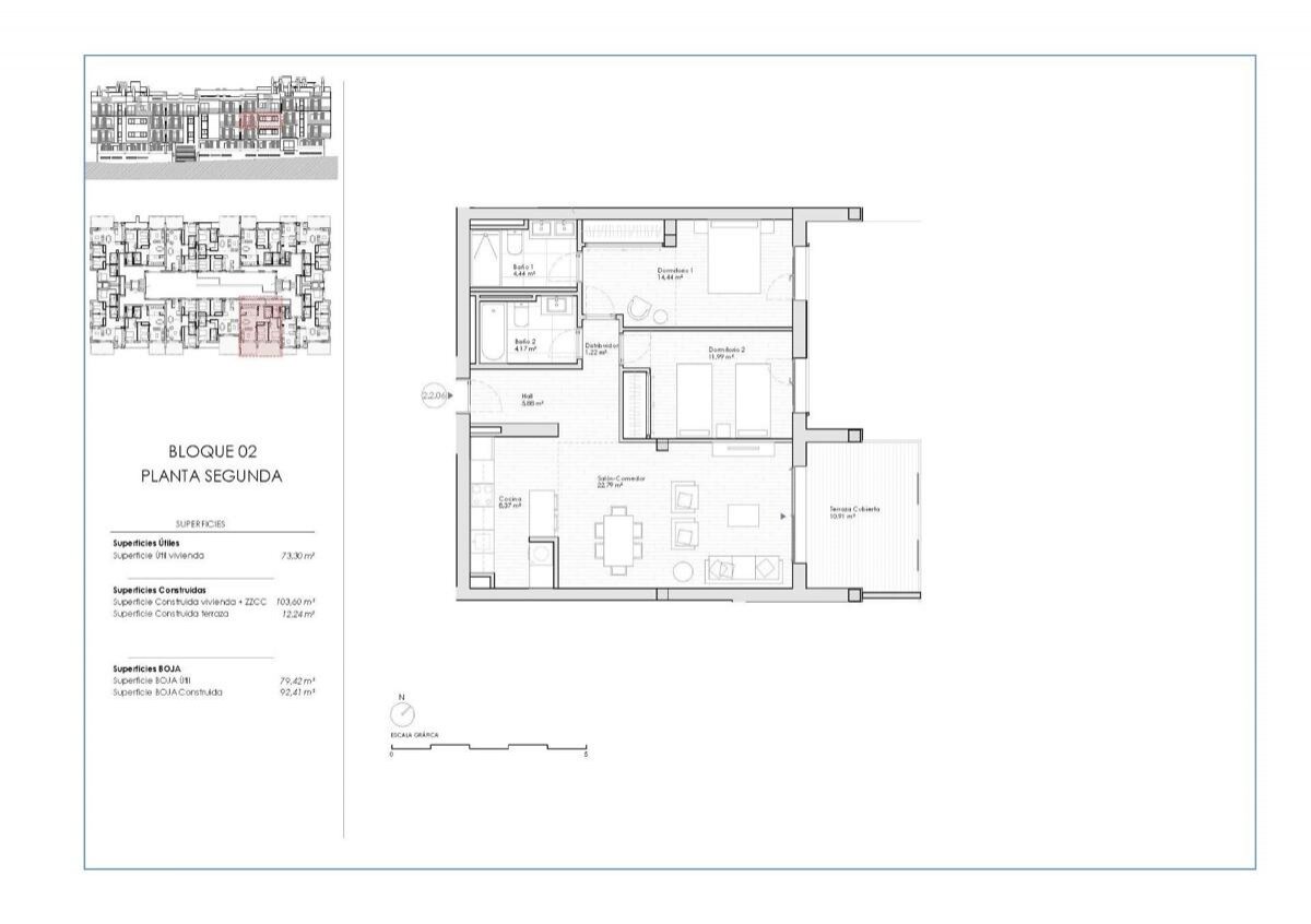New build, 2 bedroom, 2 bathroom penthouse in Estepona