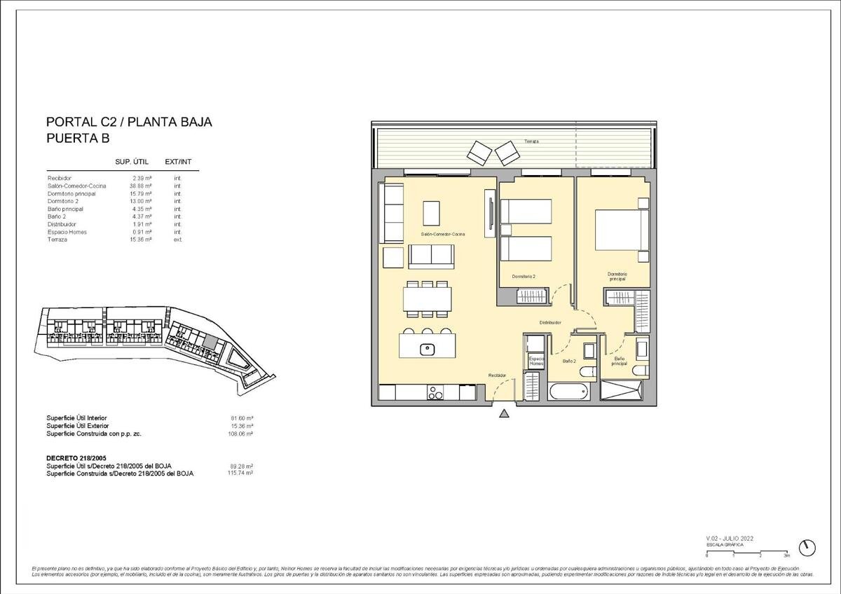 New build, 2 bedroom, 2 bathroom apartment in Estepona