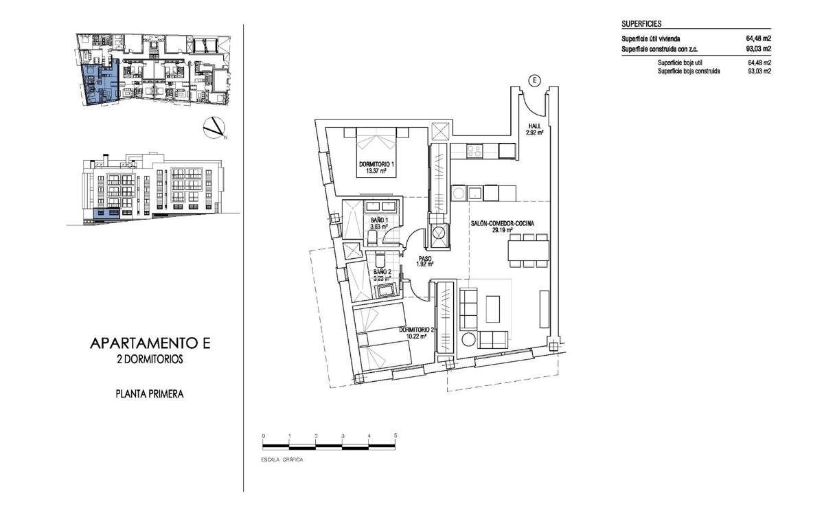 New build, 2 bedroom, 2 bathroom apartment in Estepona