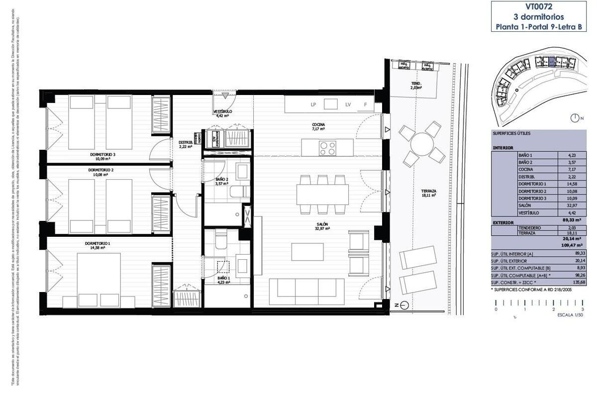 New build, 3 bedroom, 2 bathroom apartment in Mijas
