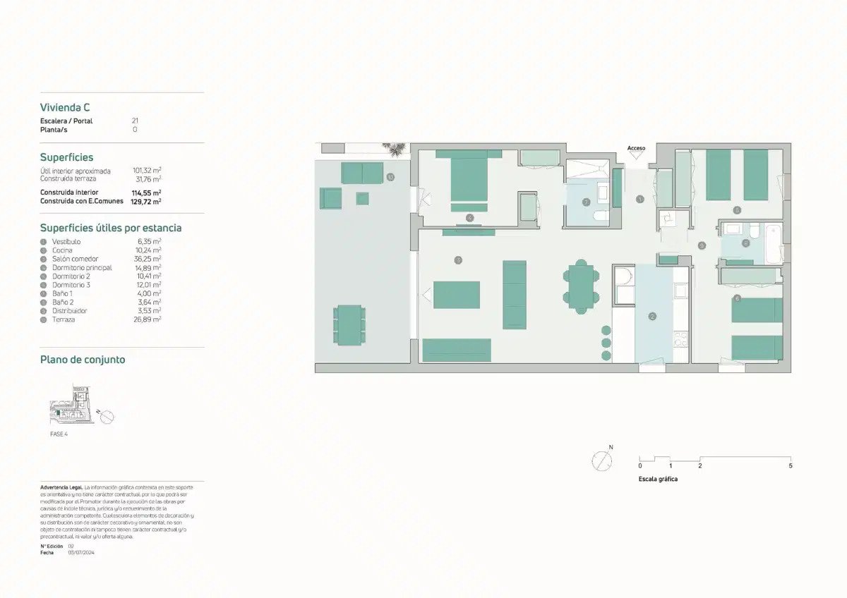 3-Bedroom, 2-Bathroom Modern Apartment with Sea Views in Estepona