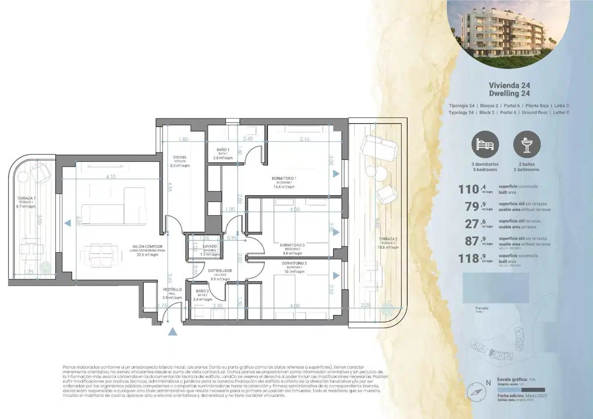 3-Bedroom, 2-Bathroom Ground Floor Apartment with Panoramic Terraces in Exclusive Mijas Community