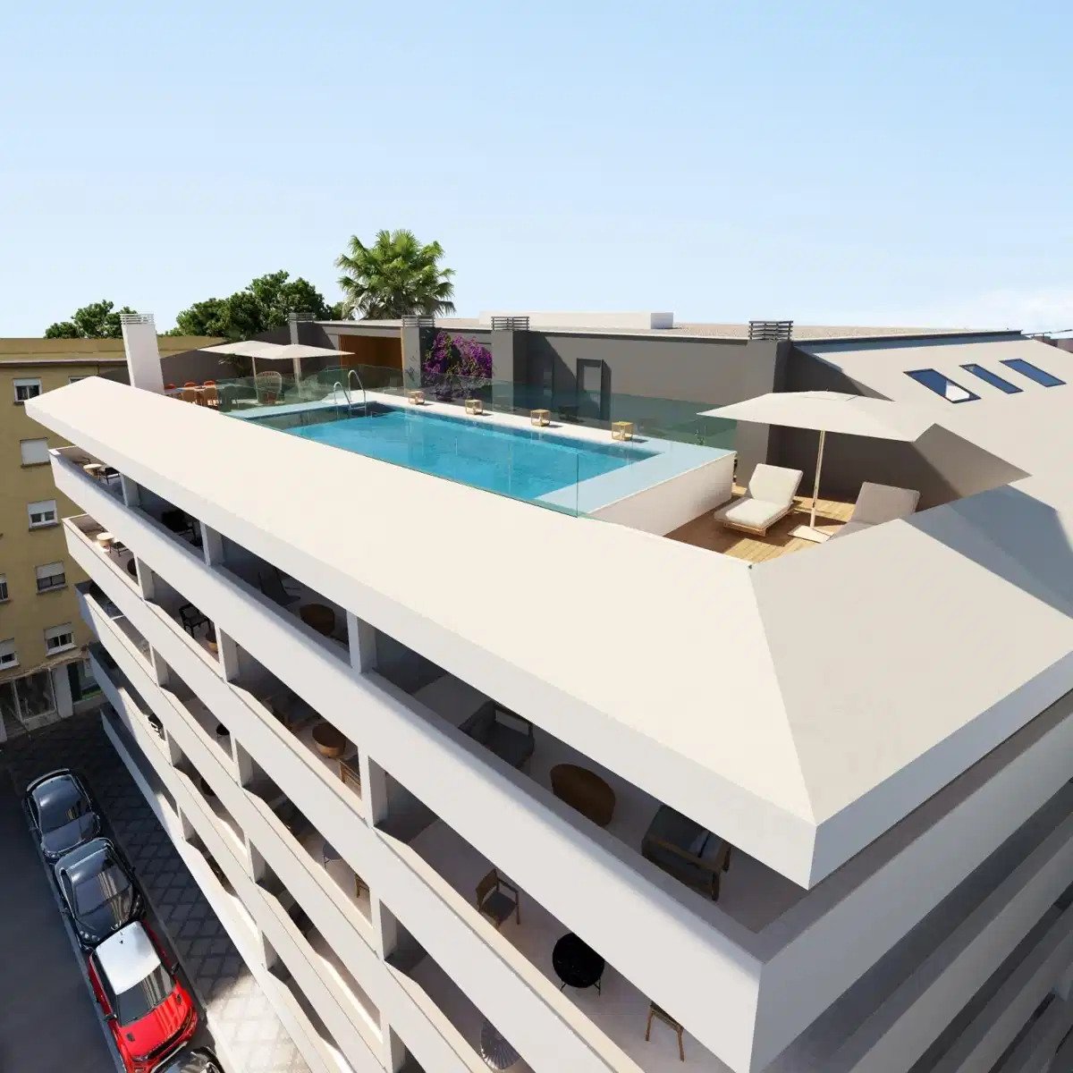 3-Bedroom, 2-Bathroom Apartment with Rooftop Pool and Parking in Central Fuengirola