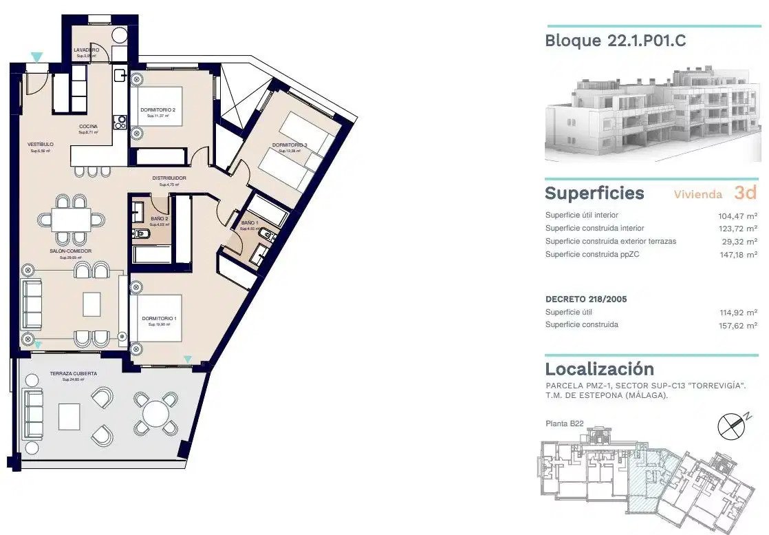 3-Bedroom, 2-Bathroom Apartment with Spa, Pools, and Sea Views in Selwo, Estepona
