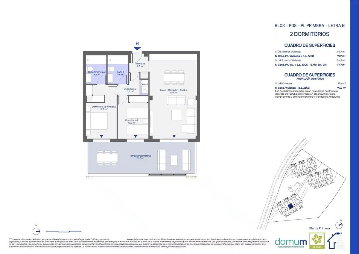 2-Bedroom, 2-Bathroom Apartment with Sea and Golf Views in Casares