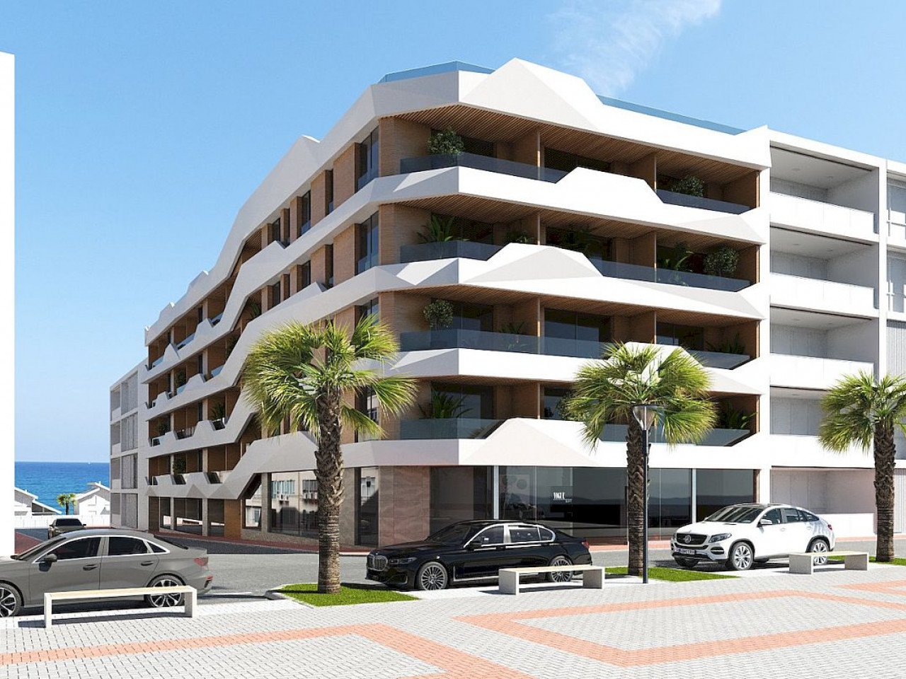 Located on the prestigious Avenida de Cervantes, in one of the most sought after areas of Guardamar del Segura, will be the Edificio Olas. This out...