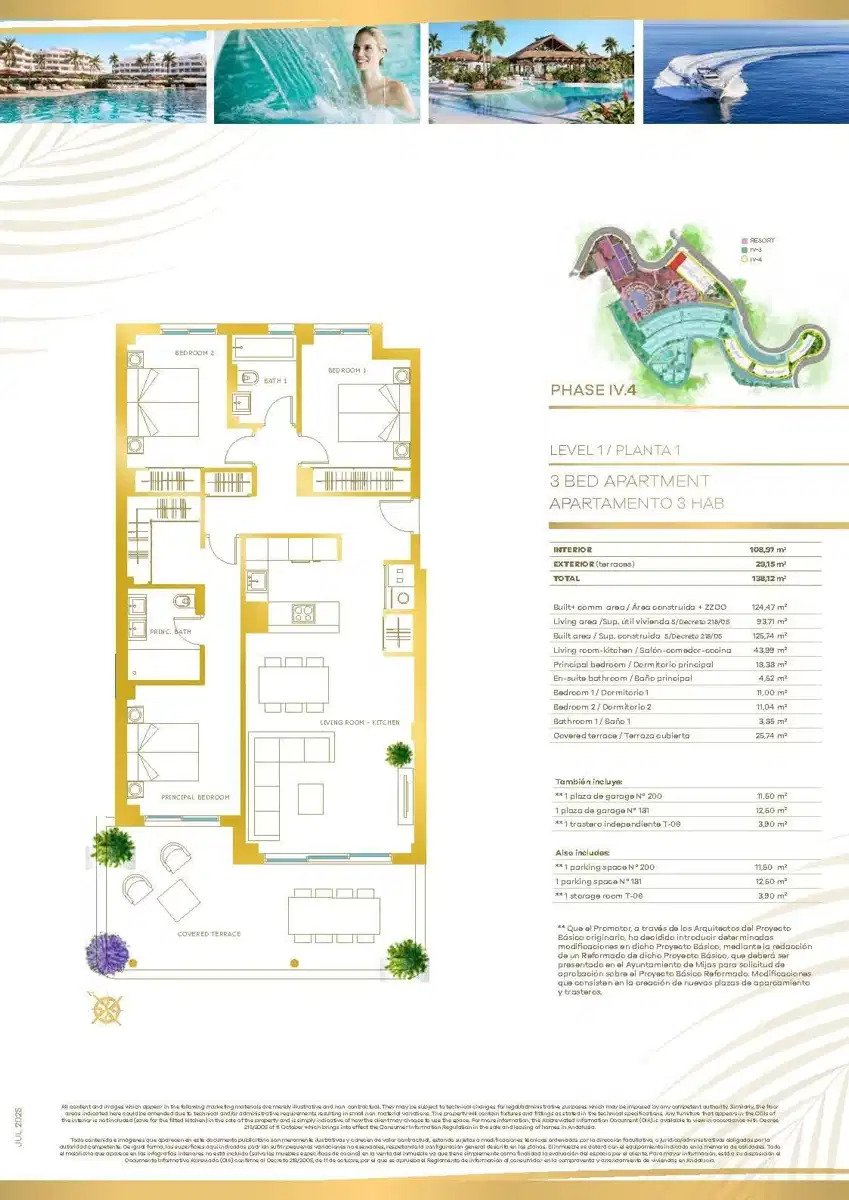 3-Bedroom, 2-Bathroom Apartment in La Cala de Mijas – Modern Resort Living with Sea Views