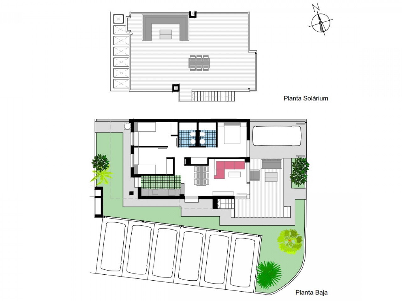 Attraktive DH-Villen mit Dachterrasse und G-Pool in El Verger nahe Strand