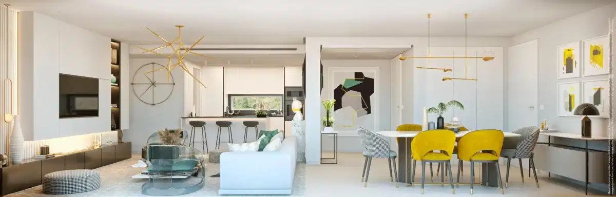 2-Bedroom, 2-Bathroom Apartment with Panoramic Mediterranean Views and Elegant Communal Spaces